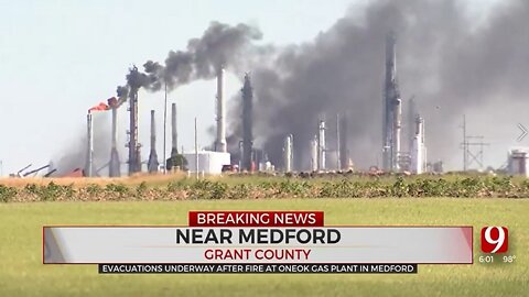 ONEOK GAS PLANT FIRE IN MEDFORD, OKLAHOMA