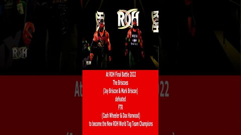 At ROH Final Battle 2022 New ROH World Tag Team Champions were Crowned