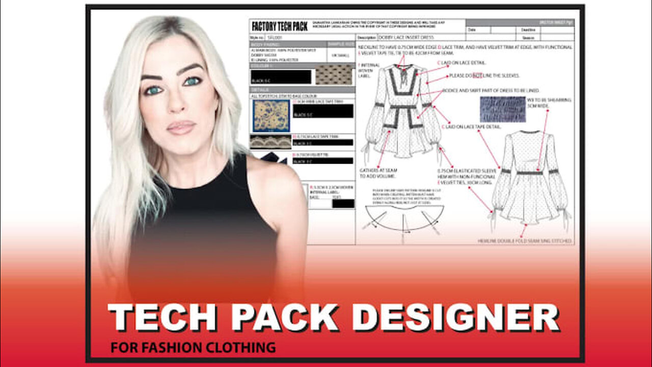 I will create tech packs and technical flats for fashion clothing