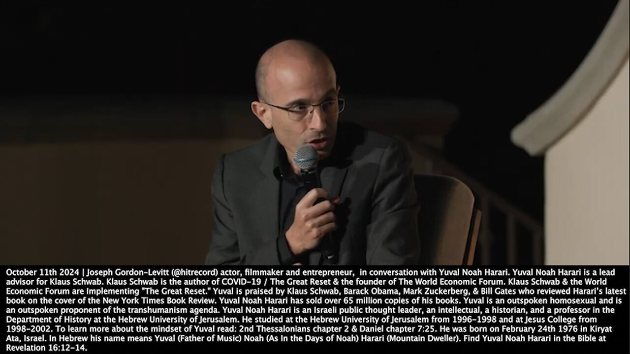 Yuval Noah Harari | "Philosophically There Is No Way to Prove Anyone Is a Conscious Entity. As Humans Become Attached to AIs & Develop Relationships There Will Be a Huge Pressures to Recognize Them As Persons." 10/11/2024