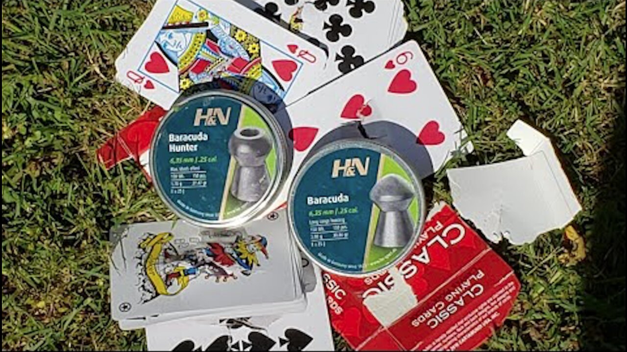 Deck of Cards vs H&N Baracuda Hunter and Baracuda .25 cal