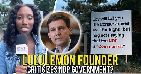 Anti-NDP ‘Communist’ Sign Appears Outside Lululemon Founder’s Mansion