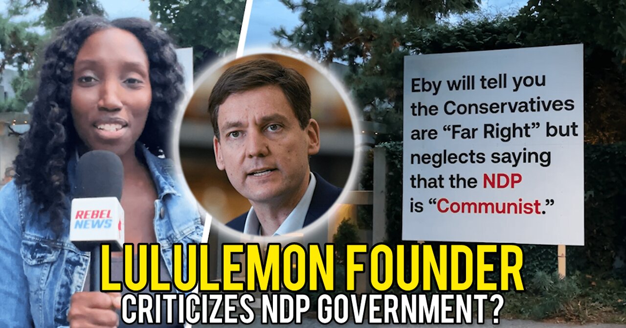 Anti-NDP ‘Communist’ Sign Appears Outside Lululemon Founder’s Mansion