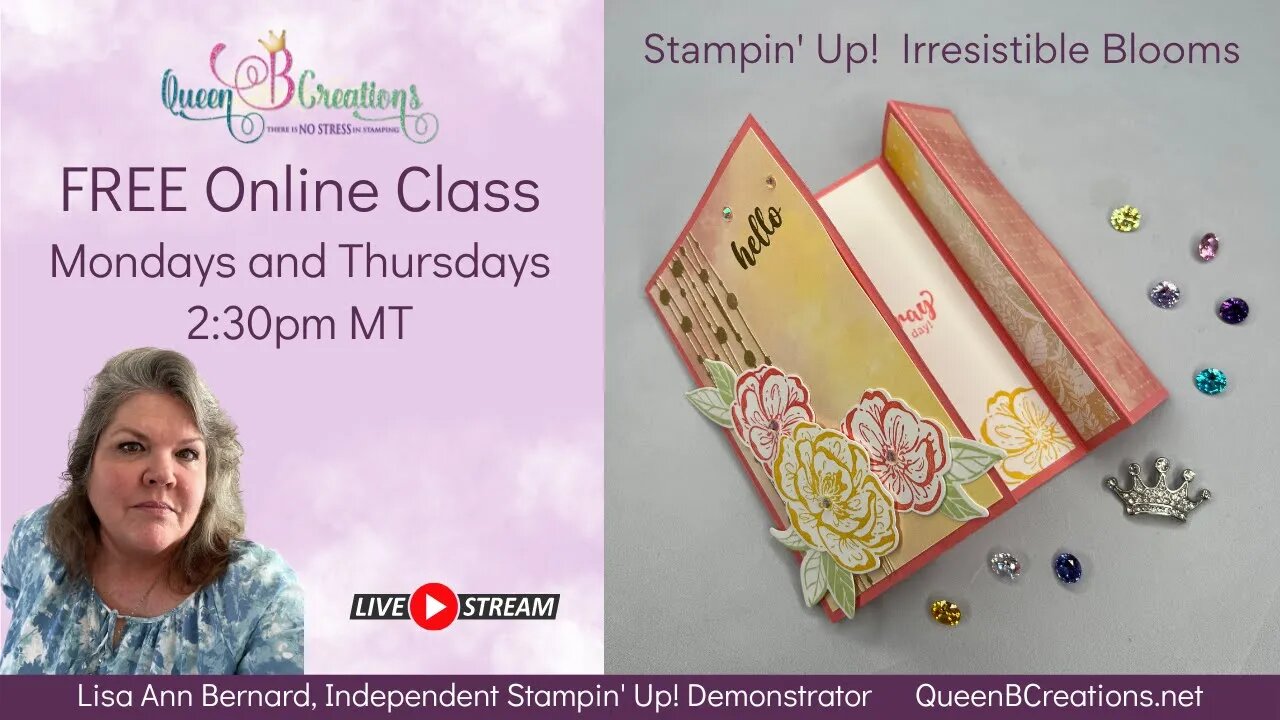 Stampin' Up! Irresistible Blooms - Vertical Freestanding Fun Fold Card