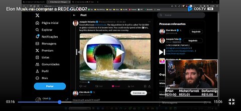 Elon Musk vai comprar a REDE GLOBO?