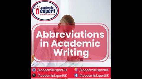 Abbreviations in Academic Writing | academicexpert.uk/