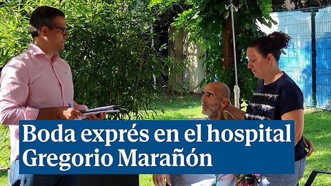 La boda de Carlos y Pilar en el Hospital Gregorio Marañón: organizada en media hora y con anillos