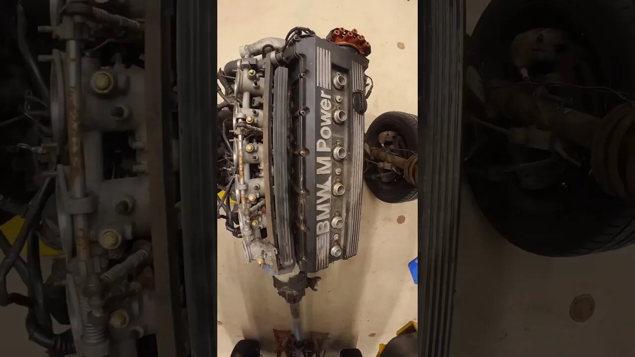 BMW E34 M5 Engine and Driveline Removal #bmw #cars #diy #bmwm5 #bmwe34 #restoration #automotive