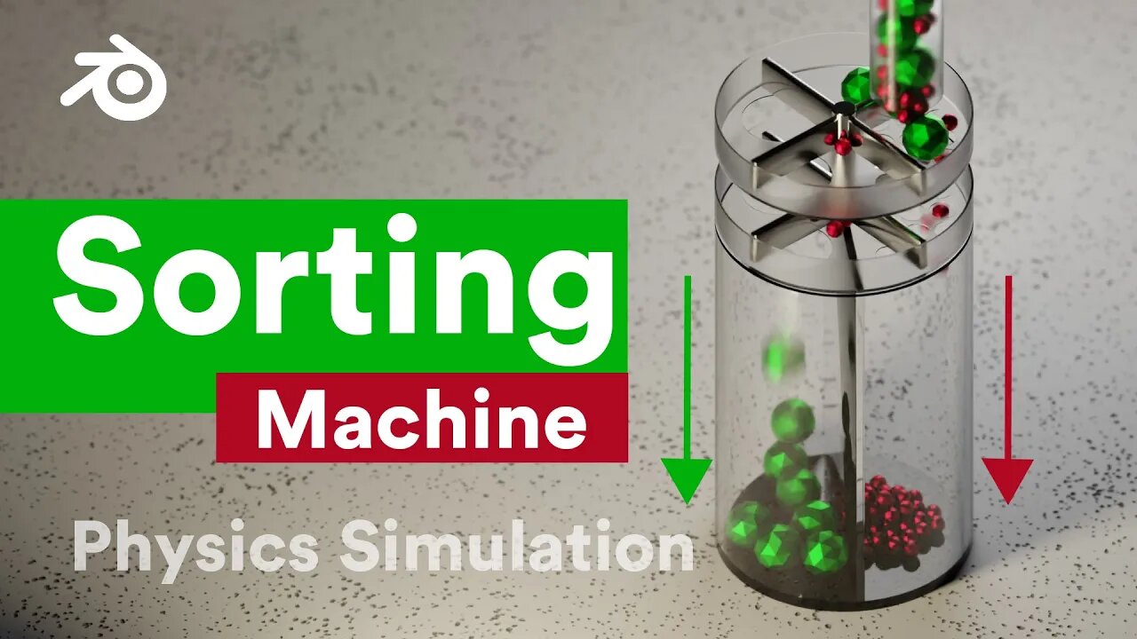BLENDER 3D Animation Simulation | Making A Sphere Sorting Machine