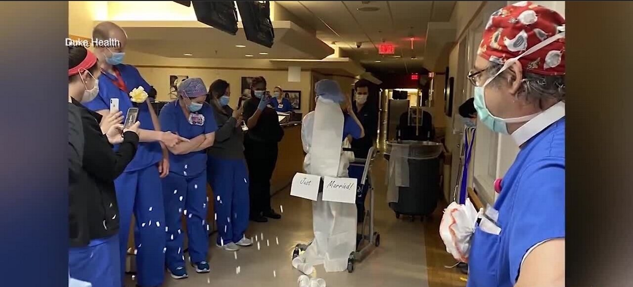 Doctors get married at impromptu wedding ceremony