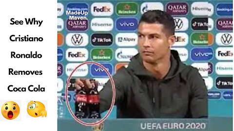 Funny Cristiano Ronaldo Removes Coca Cola Bottles