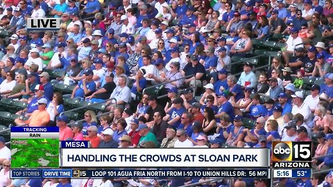 Handling crowds at Sloan Park in Mesa