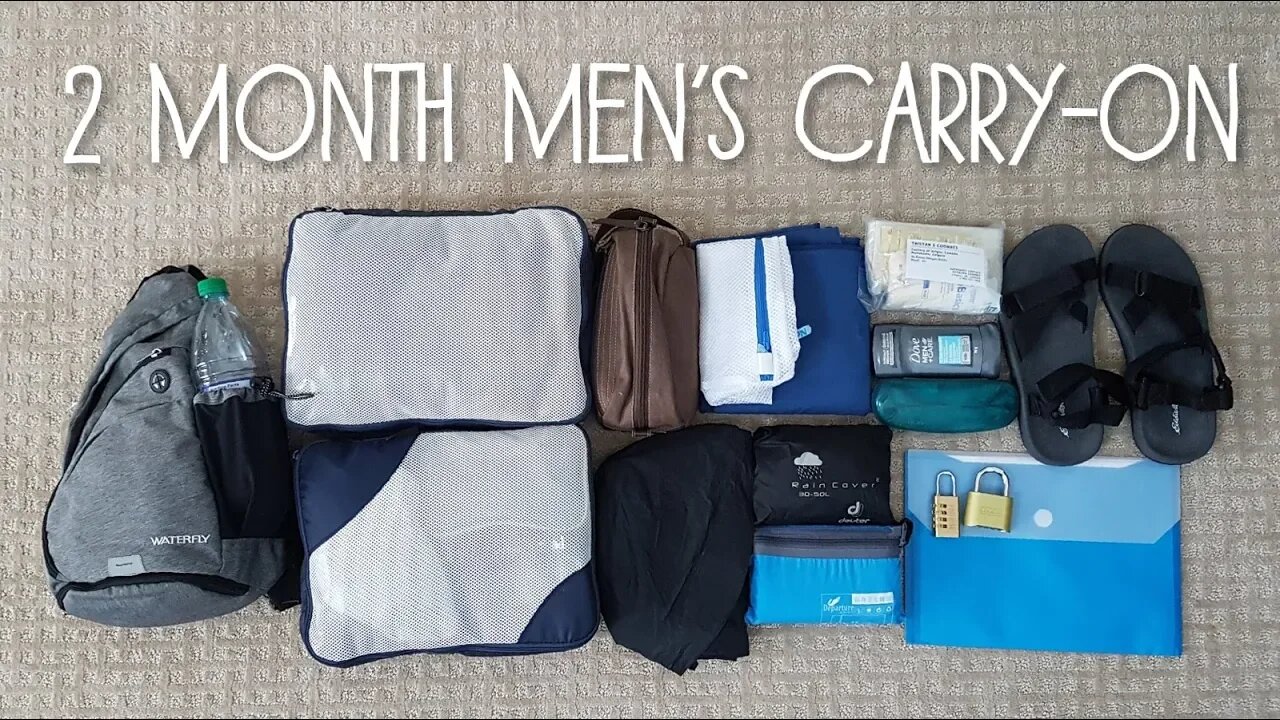 2 - 6 Month Men’s Carry-On Packing List | Minimalist Travel |