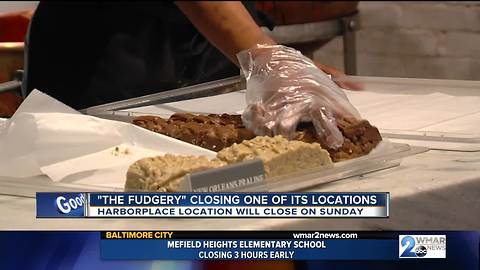 The Fudgery in Harborplace closes Sunday