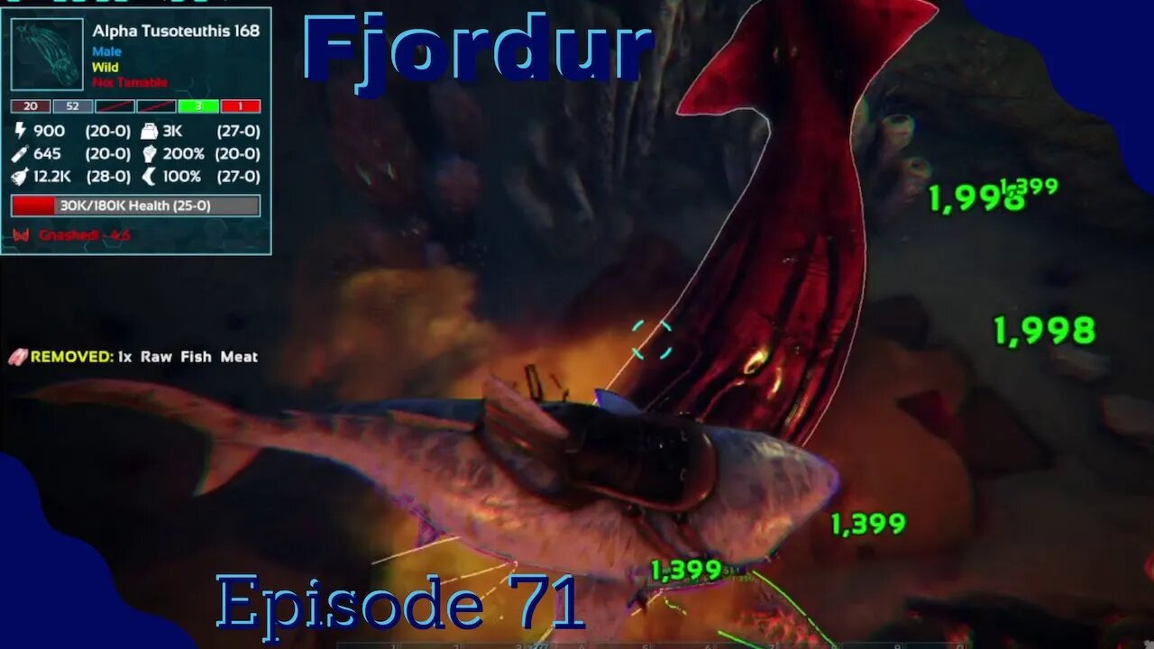 Alpha Tuso Hunt! and then.... nooooo! ARK Fjordur - Episode 71