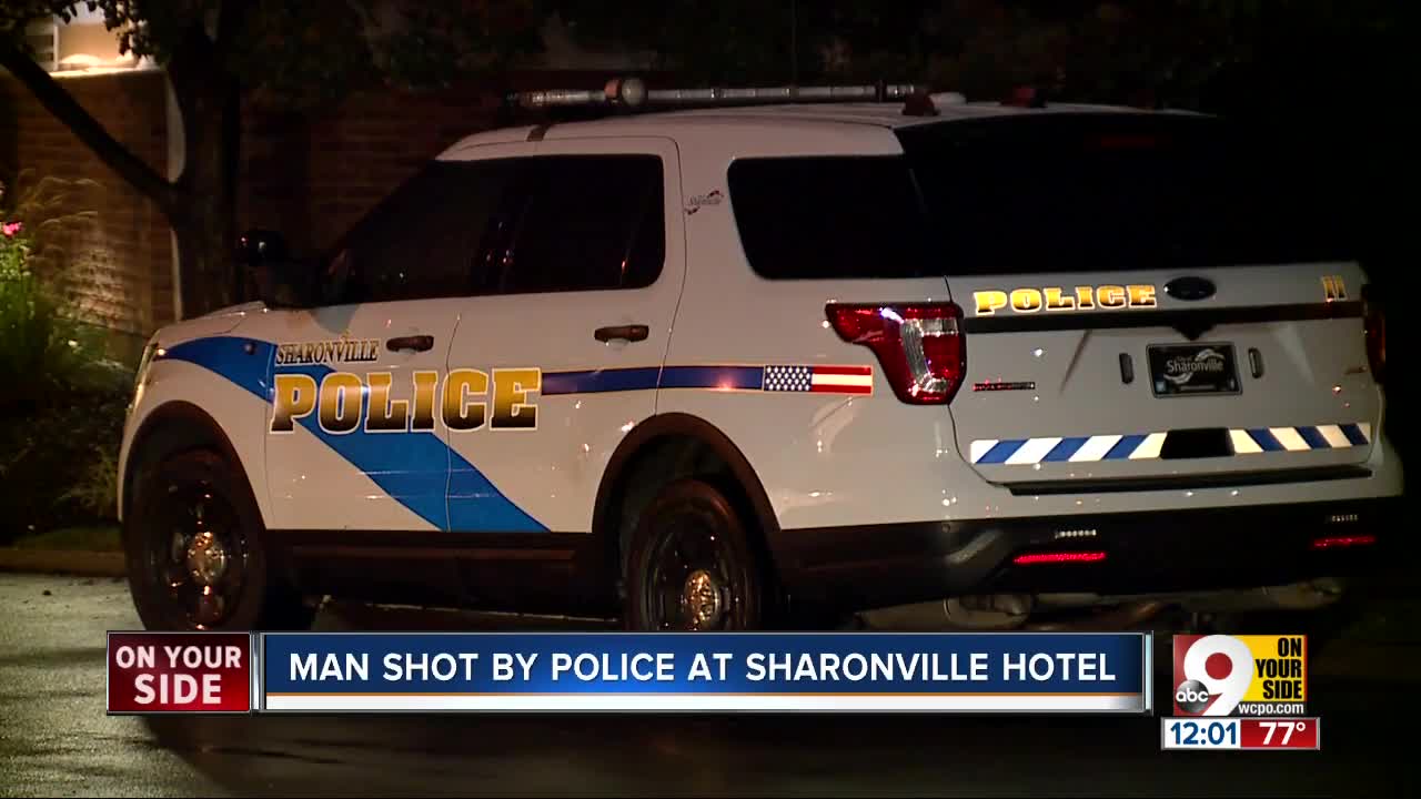 Man shot by police at Sharonville hotel