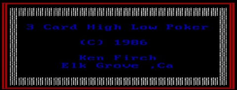 Sequential Dos Game Show: 7. 3 card high low poker