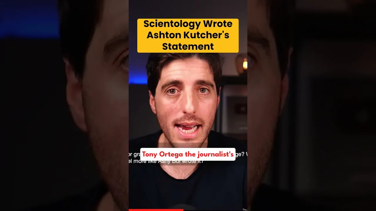 Scientology Wrote Ashton Kutcher's Statement #shorts