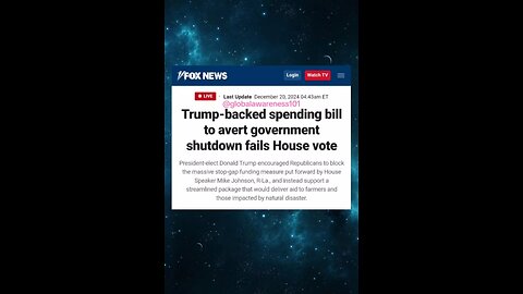 Information about the continuing resolution (CR) bill failing.