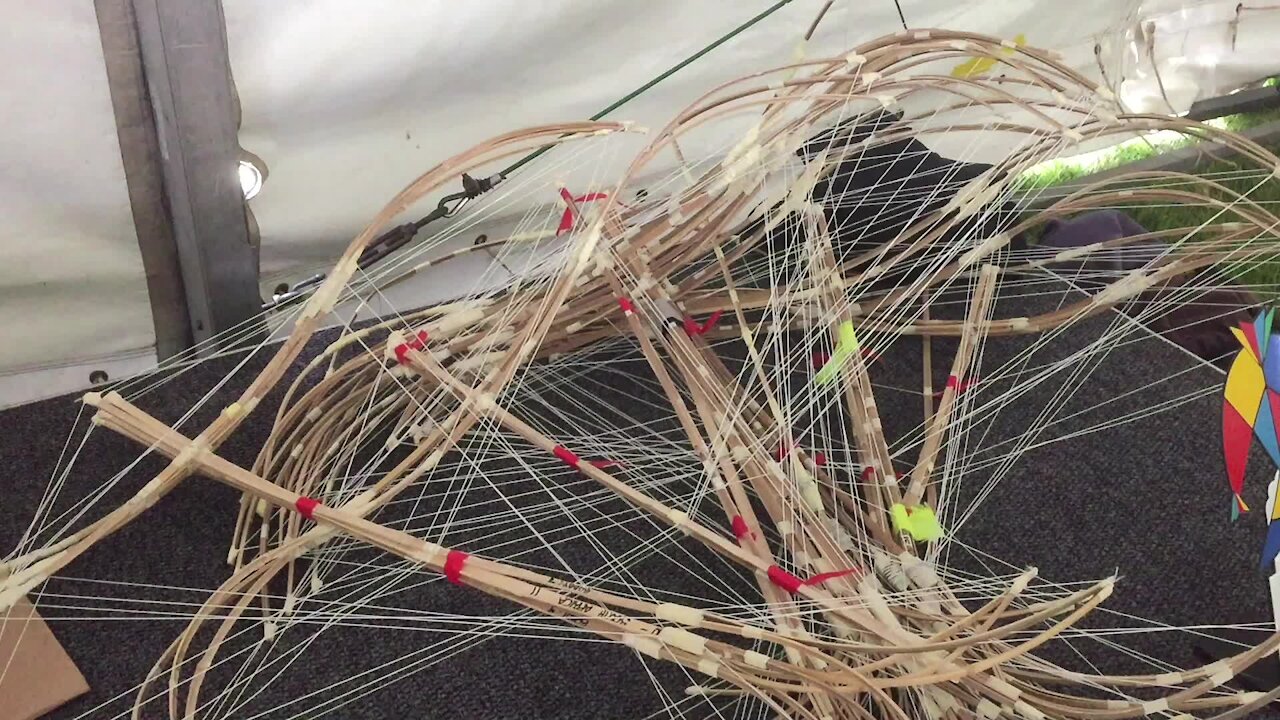 SOUTH AFRICA - Cape Town - Cape Town International Kite Festival Kite making (Video) (Y43)