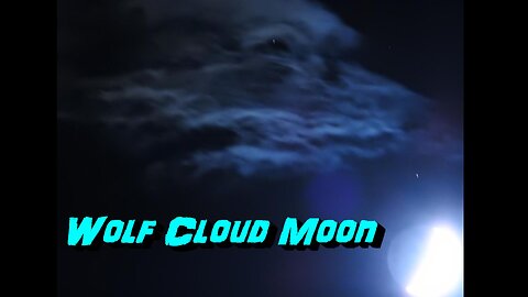 Amazing Wolf Cloud Passes Over The Beautiful Moon