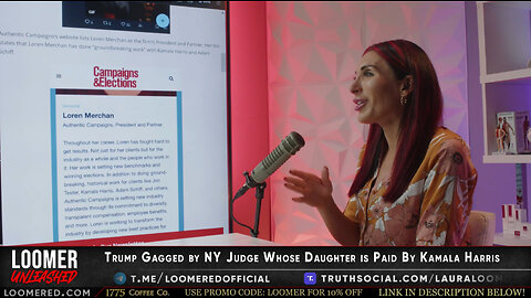 Laura Loomer EXPOSES Daughter of Judge in President Trump's NY "Hush Money" Trial