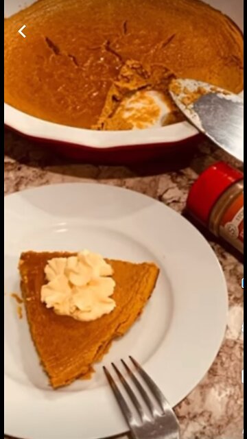 Keto Pumpkin￼ Pie￼(CRUSTLESS)￼
