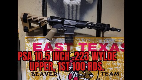 PSA 10.5 Inch .223 Wylde 1st 100 Round Test