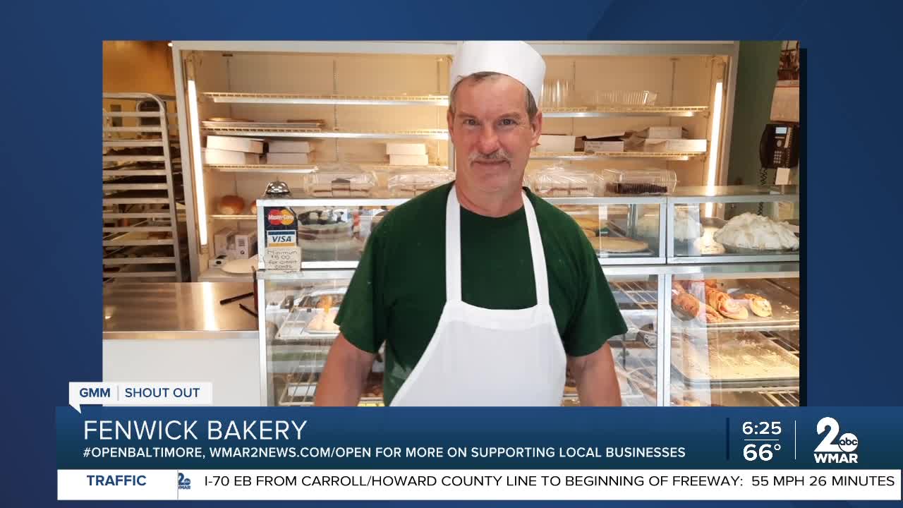 Fenwick Bakery says "We're Open Baltimore!"