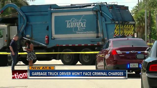 No charges for Tampa garbage truck driver who hit, killed woman on Davis Islands