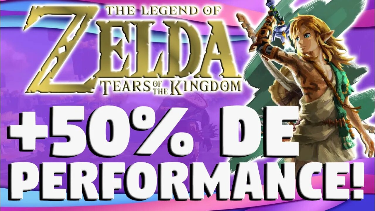 AUMENTO INCRÍVEL DE PERFORMANCE DE 50% EM ZELDA TEARS OF THE KINGDOM NO YUZU!!!