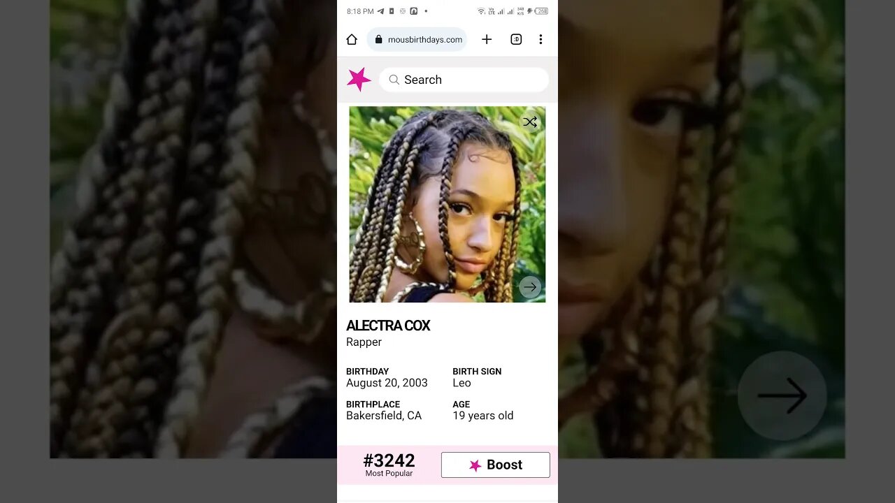 HAPPY 19 BIRTHDAY ALECTRA COX Rapper