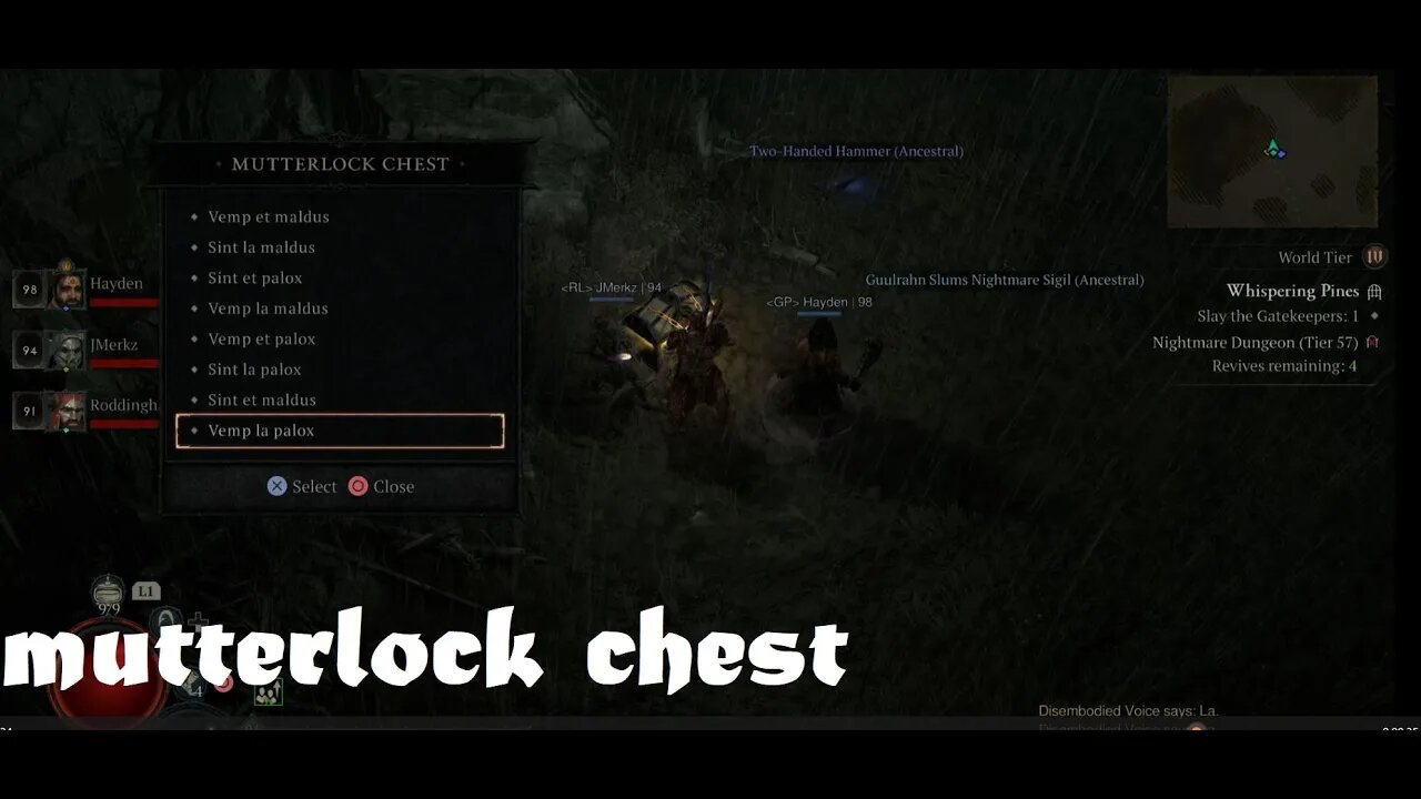 Diablo 4 Mutterlock Chest of Lameness