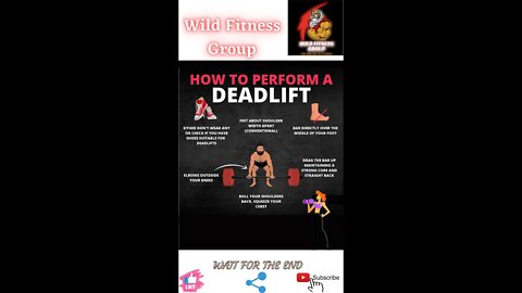 🔥How to perform a deadlift🔥#shorts🔥#viralshorts🔥#fitnessshorts🔥#wildfitnessgroup🔥