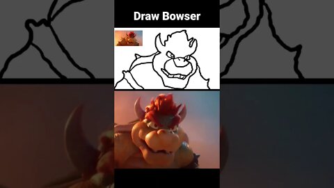 Draw Movie Bowser Fast! #bowser #mariomovie #nintendo