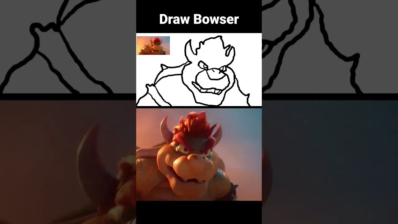 Draw Movie Bowser Fast! #bowser #mariomovie #nintendo