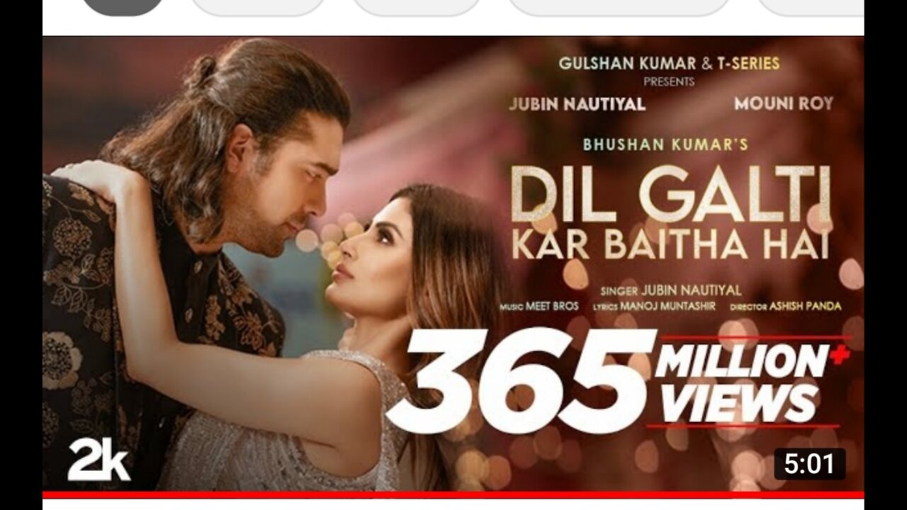 Dil galti kar baitha hai lyrics video song