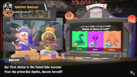Cryptid Splatfest announcement voice-dubbed