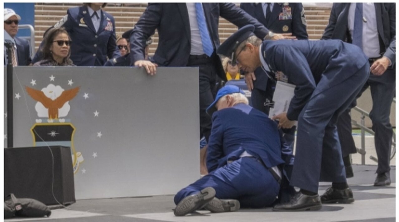 VIDEO: President Biden falls on stage while giving out diplomas at U.S. Air Force Academy graduation