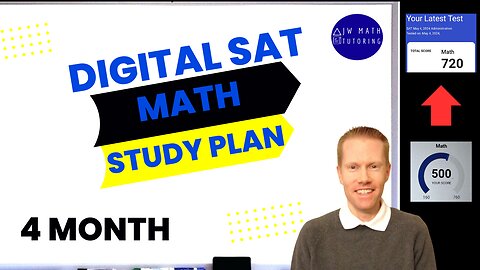 Digital SAT Math 4 Month Study Plan-200 Point Increase (500 to 720)