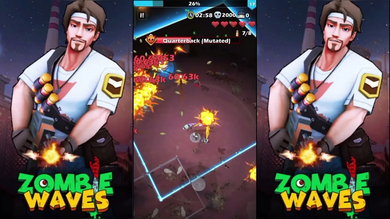 Zombie Waves Gameplay Challenge Stage 18: Desolate Farm (Normal)