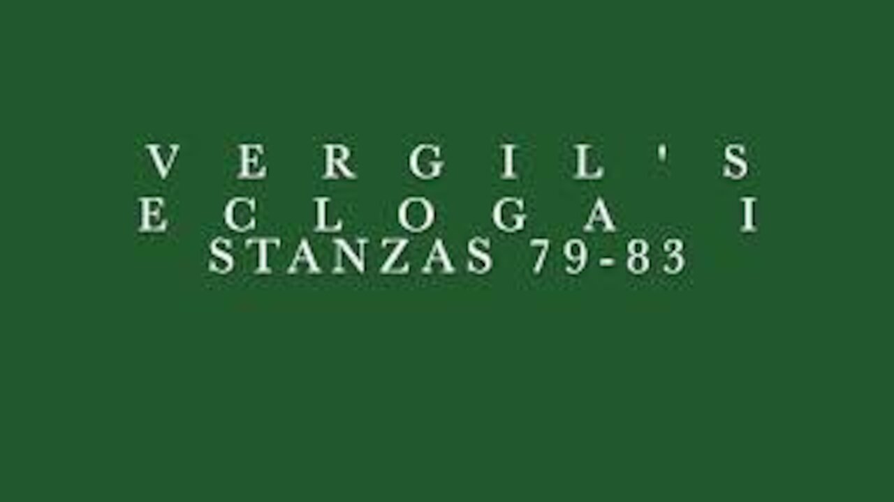 Vergil Ecloga I Stanzas 79–83