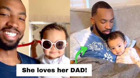 Adorable Baby Girl LOVES Her Dad!