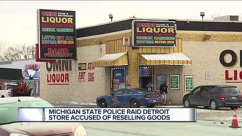 Michigan State Police raid Detroit store accused of reselling goods