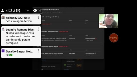 ao vivo Nova Censura ao Canal Monarquia livre