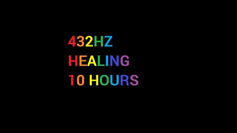 Sleep Music 432hz Healing Frequency (Black Screen)