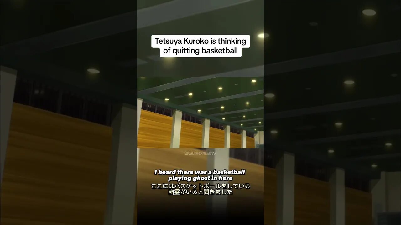 Tetsuya Kuroko is thinking of quitting basketball 😞 #anime #kurokonobasket #fyp