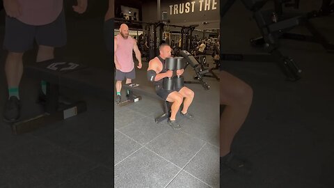 150lb Dumbbell Bench Press for 15 Reps!