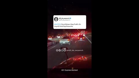 Stunt Driver Block Highway in Toronto