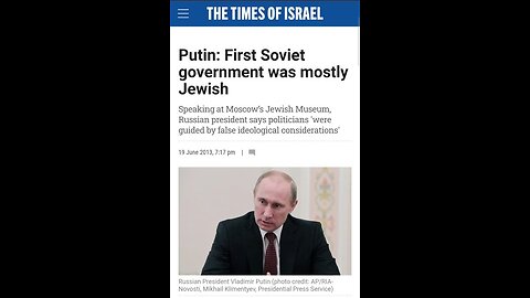 Putin knows who made up the murderous Bolsheviks from 1917.
